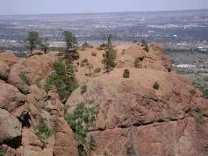 View of the Top of Cheyenne Mountain's Heart